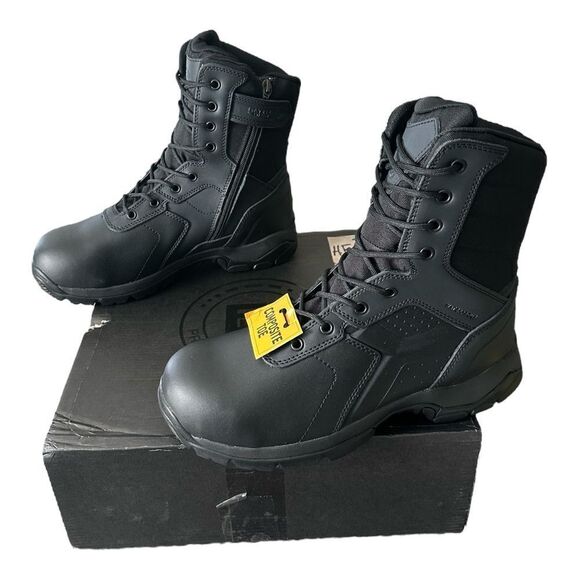 BD Battle Ops 8” Tactical Boots Side Zip Waterproof Size 9.5 Medium Black - Picture 5 of 9